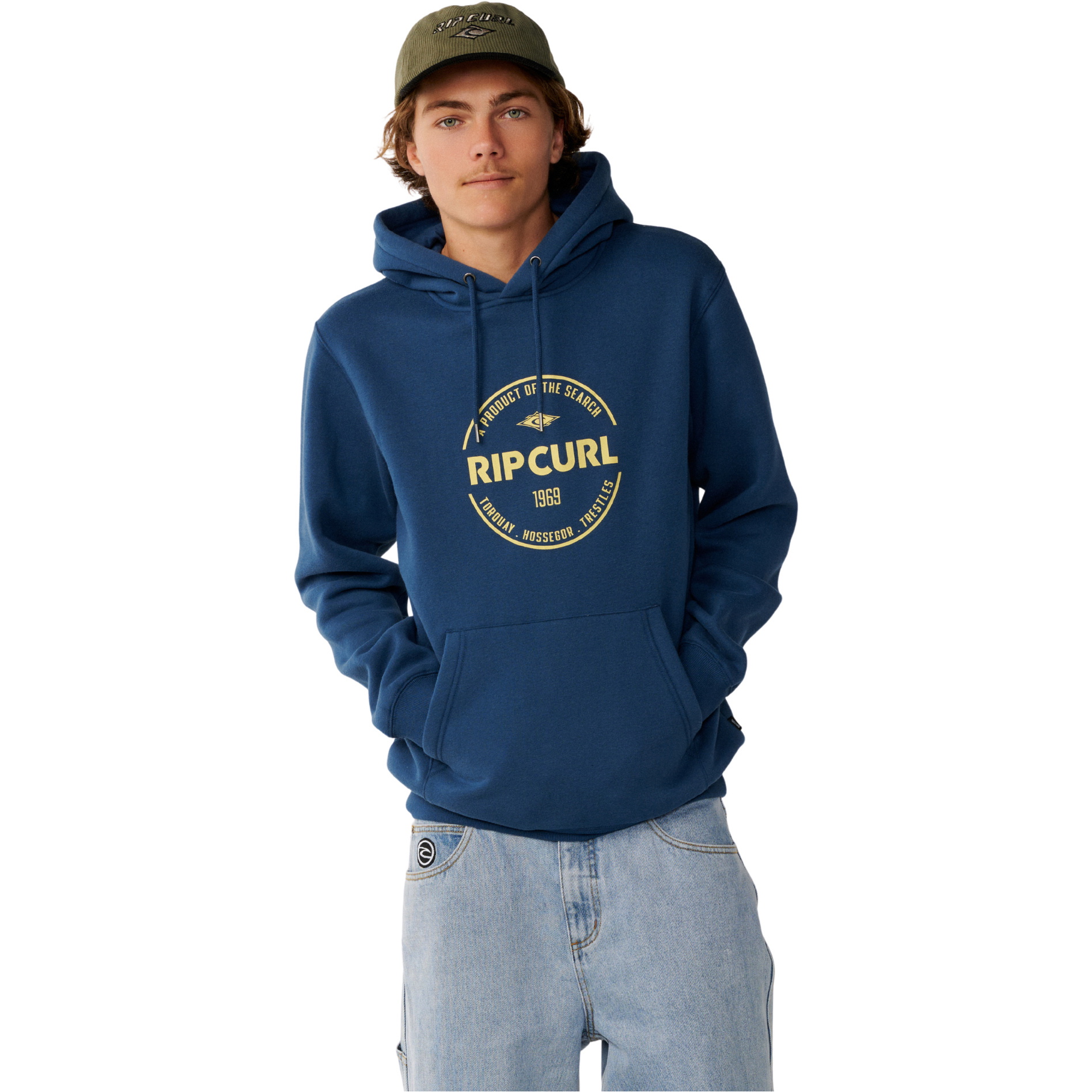 2026 Rip Curl Mens Staple Hoodie 0CKMFL - Light Navy